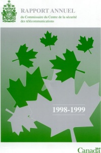 couverture : 1998-1999 Rapport annuel
